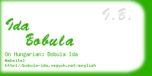 ida bobula business card